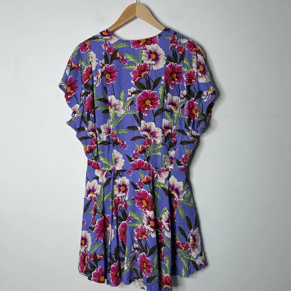 L*space Beachy Vibrant Floral‎ Wrap Dress Cover Up Women Small Bohemian Vacation - Picture 11 of 11